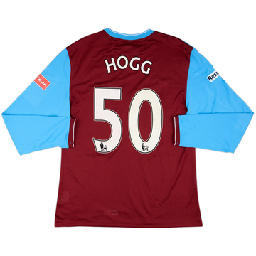 2009-10 Aston Villa Match Issue FA Cup Home L/S Shirt Hogg #50