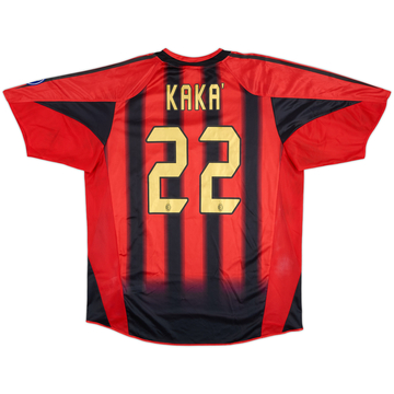 2004-05 AC Milan Home Shirt Kaka #22 - 8/10 - (XL)