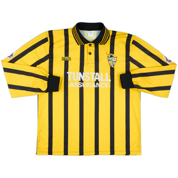 1994-95 Port Vale Match Issue Signed Away L/S Shirt #3 (Tankard)