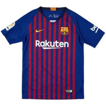 2017-18 Barcelona Home Shirt - 7/10 - (M.Boys)