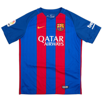 2016-17 Barcelona Home Shirt - 9/10 - (L.Boys)