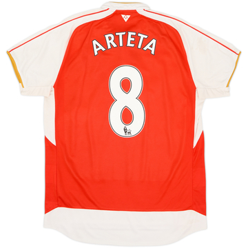 2015-16 Arsenal Home Shirt Arteta #8 - 5/10 - (M)