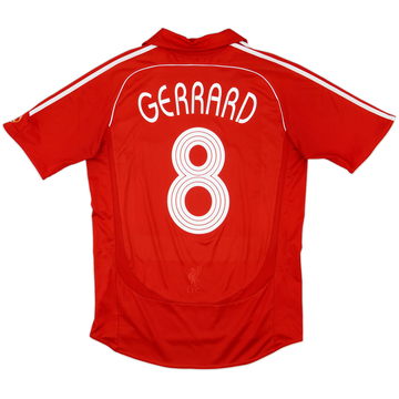 2006-08 Liverpool Home Shirt Gerrard #8 - 6/10 - (M)