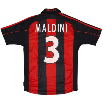 2000-02 AC Milan Home Shirt Maldini #3 - 8/10 - (S)