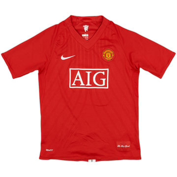 2007-09 Manchester United Home Shirt - 7/10 - (XL.Boys)