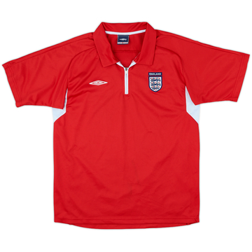 2004-05 England Umbro 1/4 Zip Polo Shirt - 8/10 - (M)