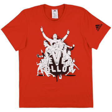 2016-17 Manchester United adidas Cotton Tee - 9/10 - (S)