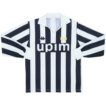 1989-90 Juventus Basic Home L/S Shirt #11 - 7/10 - (XS)