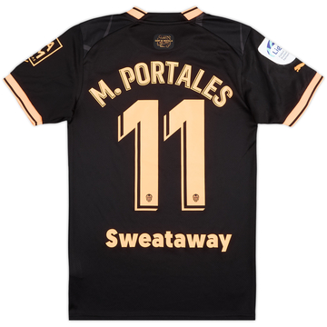 2022-23 Valencia Femenino Match Issue Away Shirt M.Portales #11