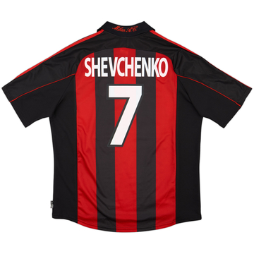 2000-02 AC Milan Home Shirt Shevchenko #7 - 10/10 - (XL)