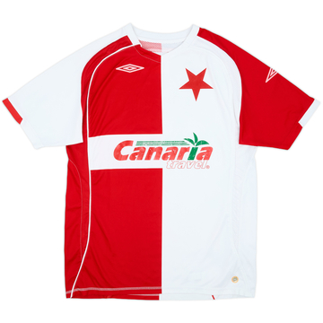 2007-08 Slavia Prague Home Shirt - 6/10 - (XL)
