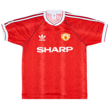 1990-92 Manchester United Home Shirt - 8/10 - (M)