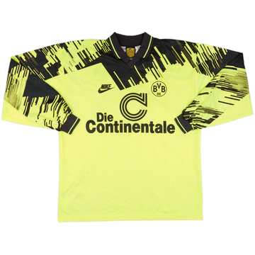 1993-94 Borussia Dortmund Home L/S Shirt #3 - 9/10 - (L)
