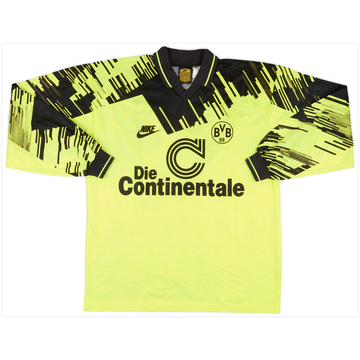 1993-94 Borussia Dortmund Home L/S Shirt #12 - 9/10 - (L)