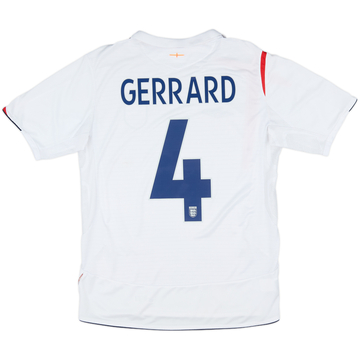 2005-07 England Home Shirt Gerrard #4 - 5/10 - (M)