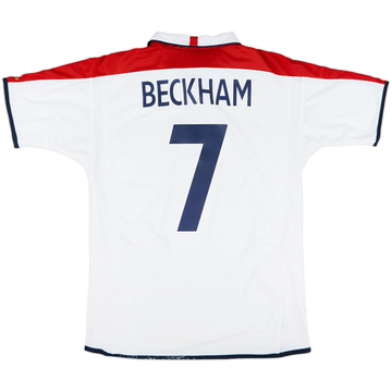 2003-05 England Home Shirt Beckham #7 - 7/10 - (L)