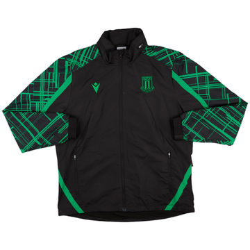 2021-22 Stoke City Macron Hooded Rain Jacket - 8/10 - (XL)