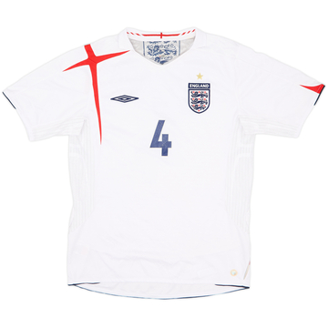 2005-07 England Home Shirt Gerrard #4 - 4/10 - (M)