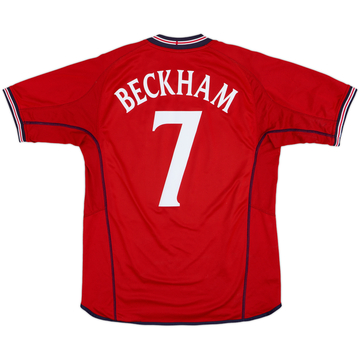 2002-04 England Away Shirt Beckham #7 - 6/10 - (M)