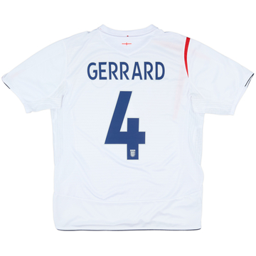 2005-07 England Home Shirt Gerrard #4 - 6/10 - (S)