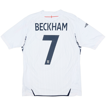 2007-09 England Home Shirt Beckham #7 - 6/10 - (M)