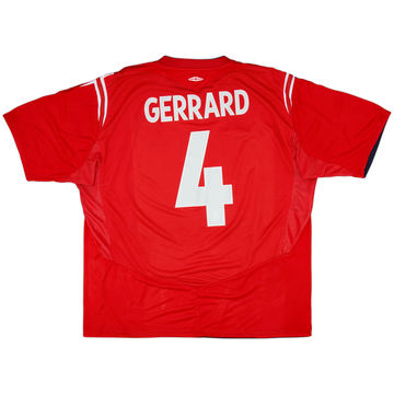 2004-06 England Away Shirt Gerrard #4 - 8/10 - (3XL)