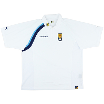 2005-06 Scotland Diadora 1/4 Zip Polo Shirt - 9/10 - (XXL)