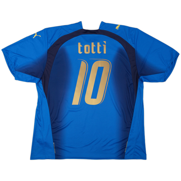 2006 Italy Basic Home Shirt Totti #10 (XXL)