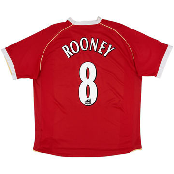 2006-07 Manchester United Home Shirt Rooney #8 - 6/10 - (XL)
