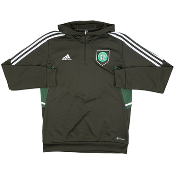2022-23 Celtic adidas 1/4 Zip Hooded Drill Top - 7/10 - (L)