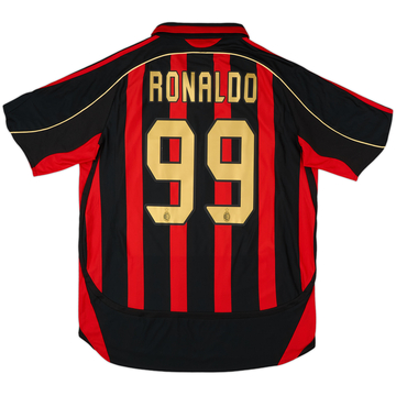 2006-07 AC Milan Home Shirt Ronaldo #99 - 6/10 - (L)