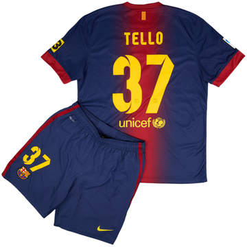 2012-13 Barcelona Home Shirt & Shorts Tello #37 - 8/10 - (L)