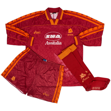 1995-96 Roma Home L/S Full Kit - 7/10 - (L)