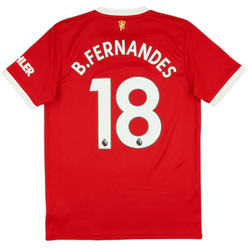 2021-22 Manchester United Home Shirt B.Fernandes #18 - 6/10 - (M)