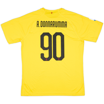 2018-19 AC Milan Match Issue Signed Coppa Italia GK Shirt A.Donnarumma #90
