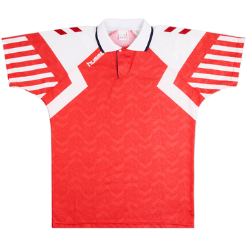 1992-93 Hummel Template Shirt (Denmark) - 9/10 - (L)