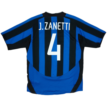 2003-04 Inter Milan Home Shirt J.Zanetti #4 - 5/10 - (L)