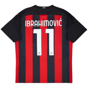 2020-21 AC Milan Home Shirt Ibrahimovic #11 - 8/10 - (L)