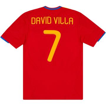 2009-10 Spain Home Shirt David Villa #7VS