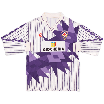 1991-92 Fiorentina Away L/S Shirt #9 - 6/10 - (XL)