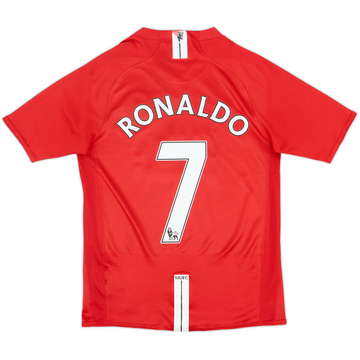 2007-09 Manchester United Home Shirt Ronaldo #7 - 6/10 - (XL.Boys)