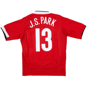 2004-06 Manchester United Home Shirt J.S.Park #13 - 7/10 - (M)