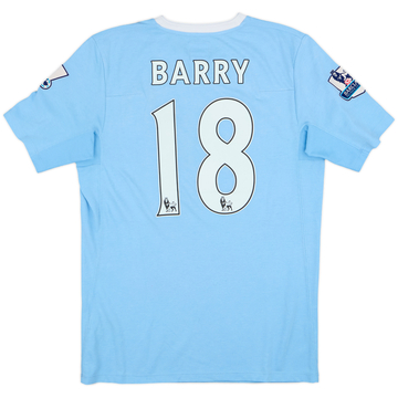 2009-10 Manchester City Home Shirt Barry #18 - 7/10 - (S)