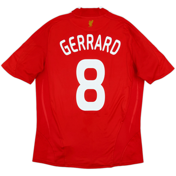 2008-10 Liverpool Home Shirt Gerrard #8 - 7/10 - (M)