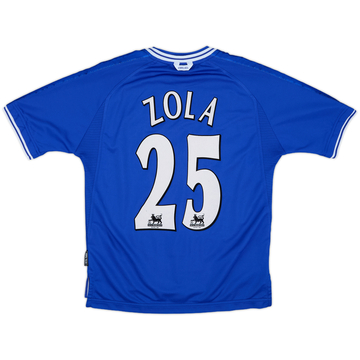 2000-01 Chelsea Home Shirt Zola #25 - 8/10 - (Y)