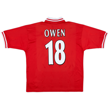 1996-98 Liverpool Home Shirt Owen #18 - 5/10 - (XL)