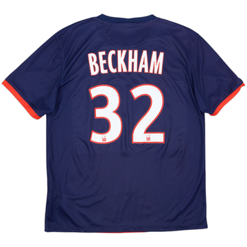2013-14 Paris Saint-Germain Home Shirt Beckham #32 - 6/10 - (L)