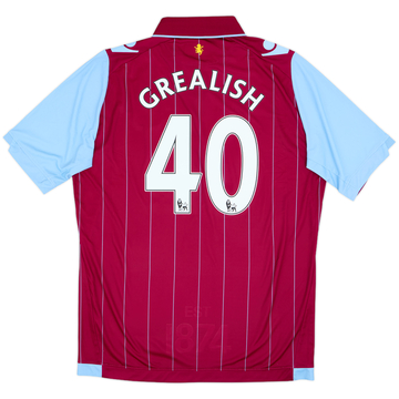 2014-15 Aston Villa Home Shirt Grealish #40 - 10/10 - (XL)