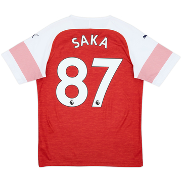 2018-19 Arsenal Home Shirt Saka #87 - 9/10 - (M)