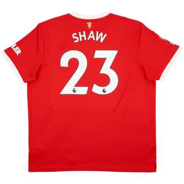 2021-22 Manchester United Home Shirt Shaw #23 - 10/10 - (XXL)